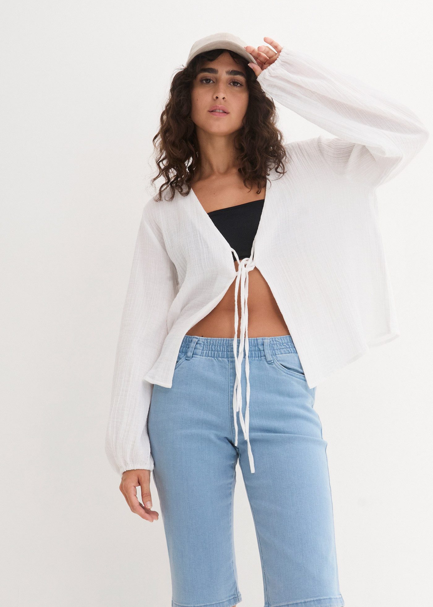 bonprix Bermudas (Packung, 2-tlg) Stretch-Bermuda, in Twill- und Jeansoptik günstig online kaufen