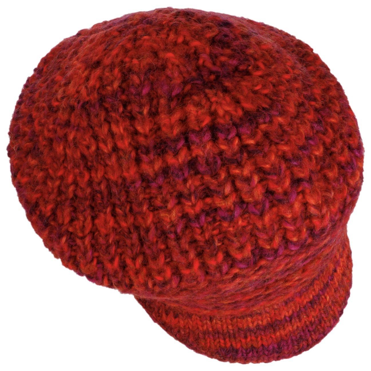 McBurn Ballonmütze (1-St) Strickmütze mit Schirm, Made in Italy