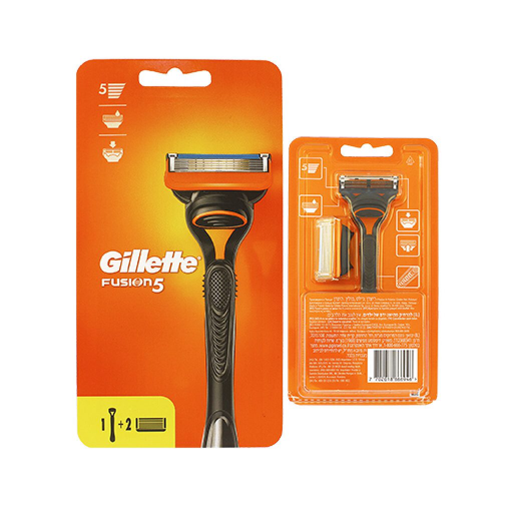Gillette Körperrasierer Fusion Rasiermaschine 2 Ersatzköpfe