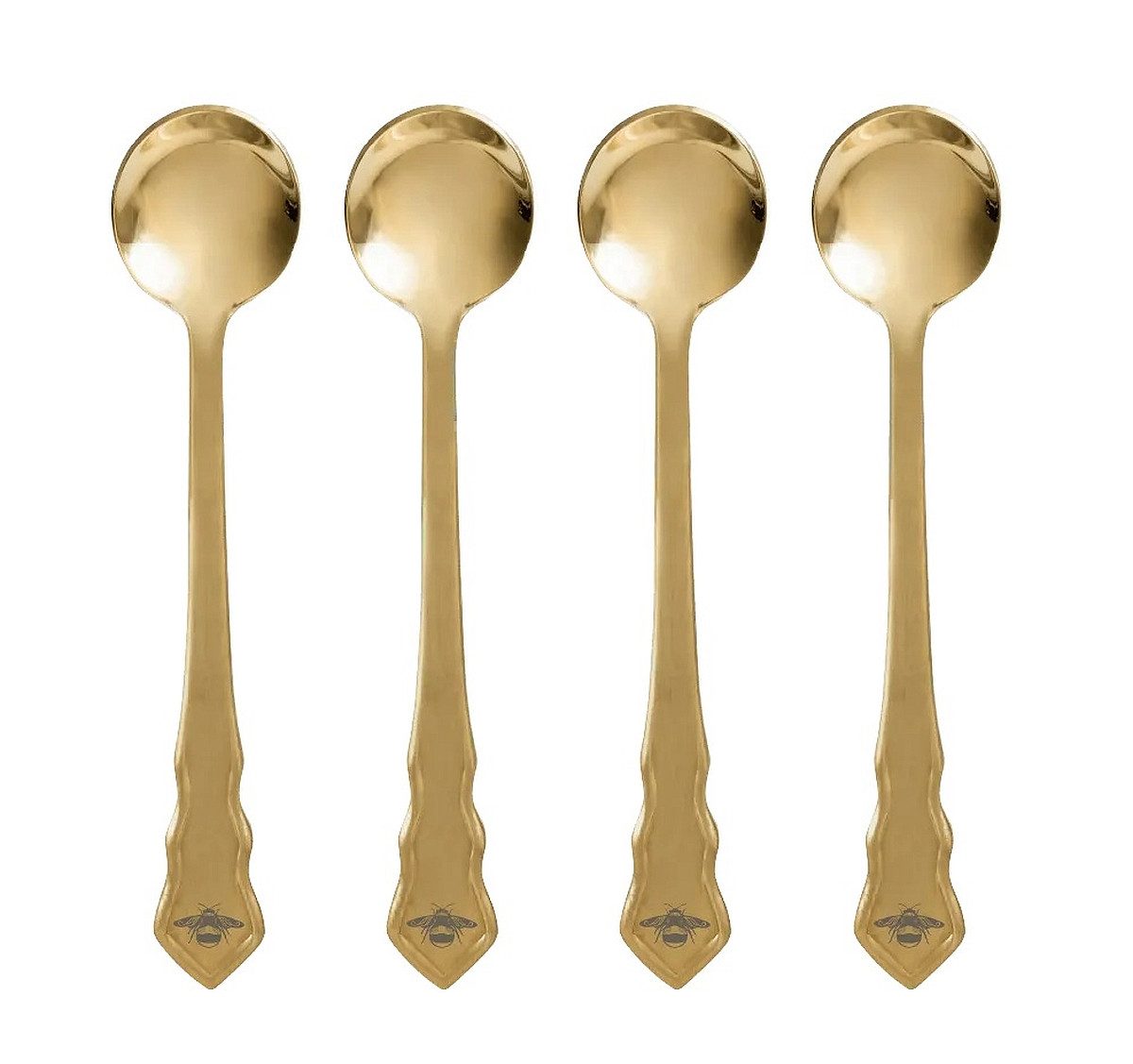 BIALETTI Kaffeelöffel BIALETTI Kaffeelöffel Teelöffel Set 4-tlg goldfarben Bridgerton