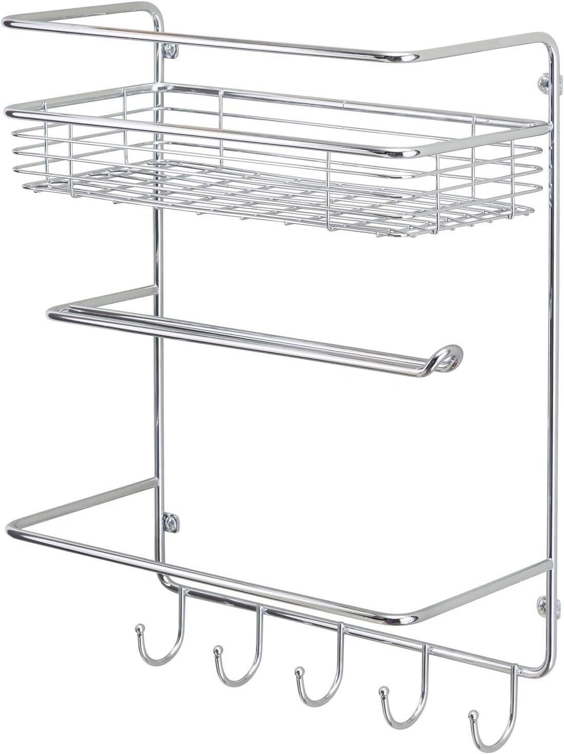 mDesign Aufbewahrungssystem mDesign Küchenrollenhalter Papierrollenhalter Regal Organizer Metall