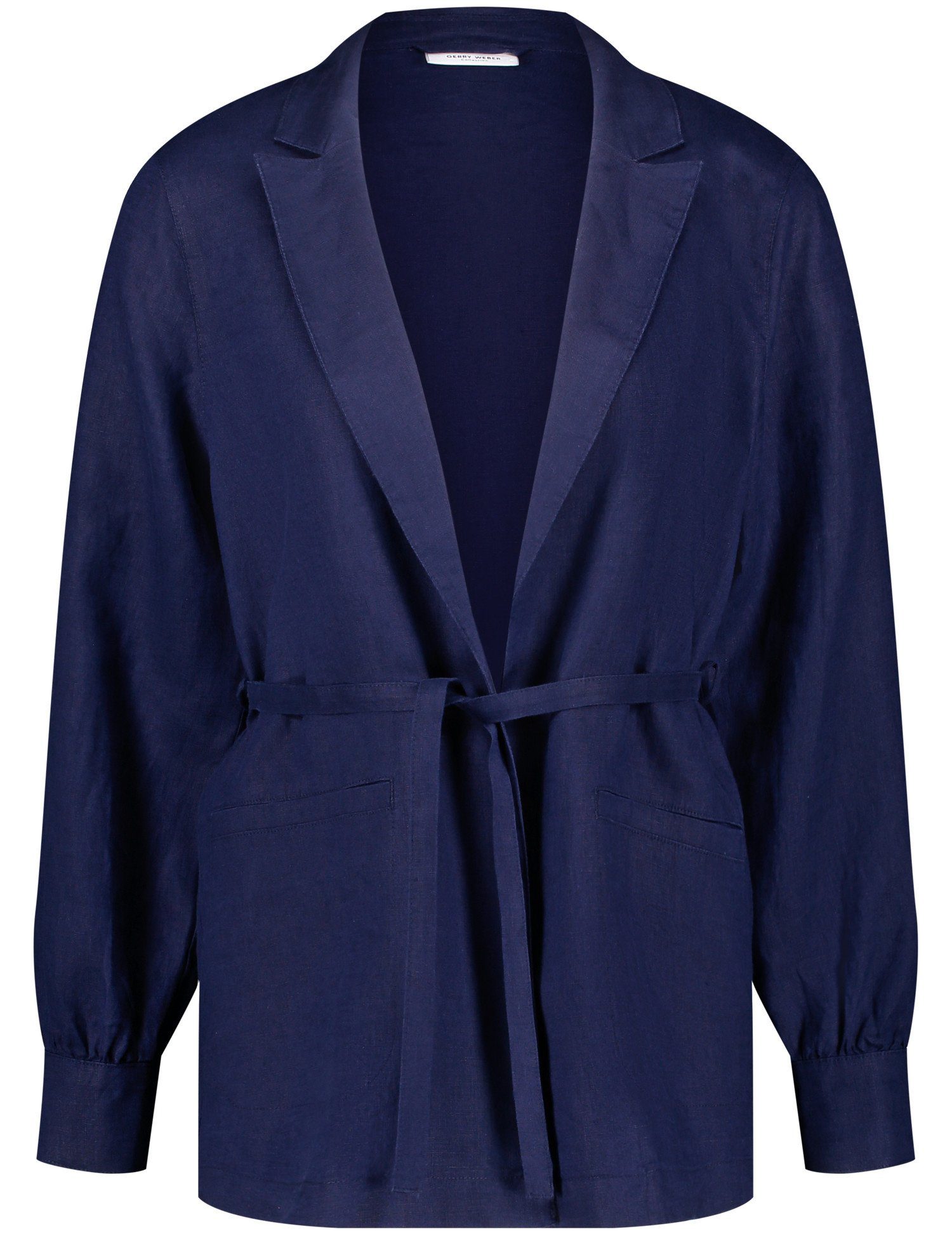 Jerseyblazer Lässiger Leinenblazer Mit Taillenband