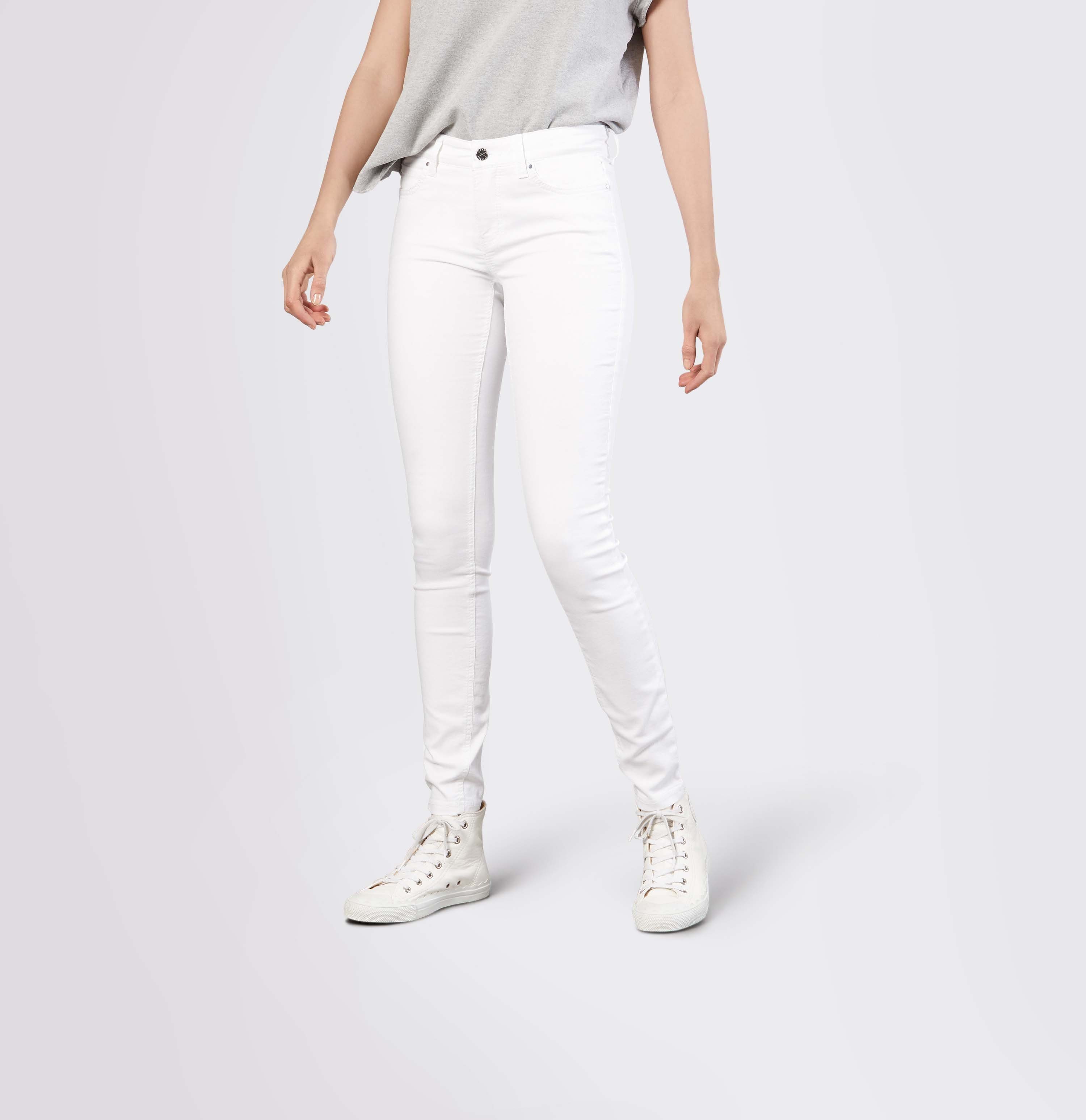 den Skinny-fit-Jeans Sitz Qualität sorgt Skinny whitedeni für perfekten MAC Dream Hochelastische