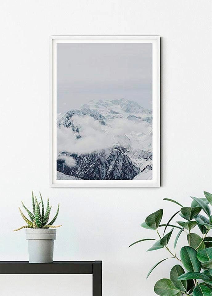 (1 St), Poster Natur Wohnzimmer Clouds, Schlafzimmer, Mountains Kinderzimmer, Komar