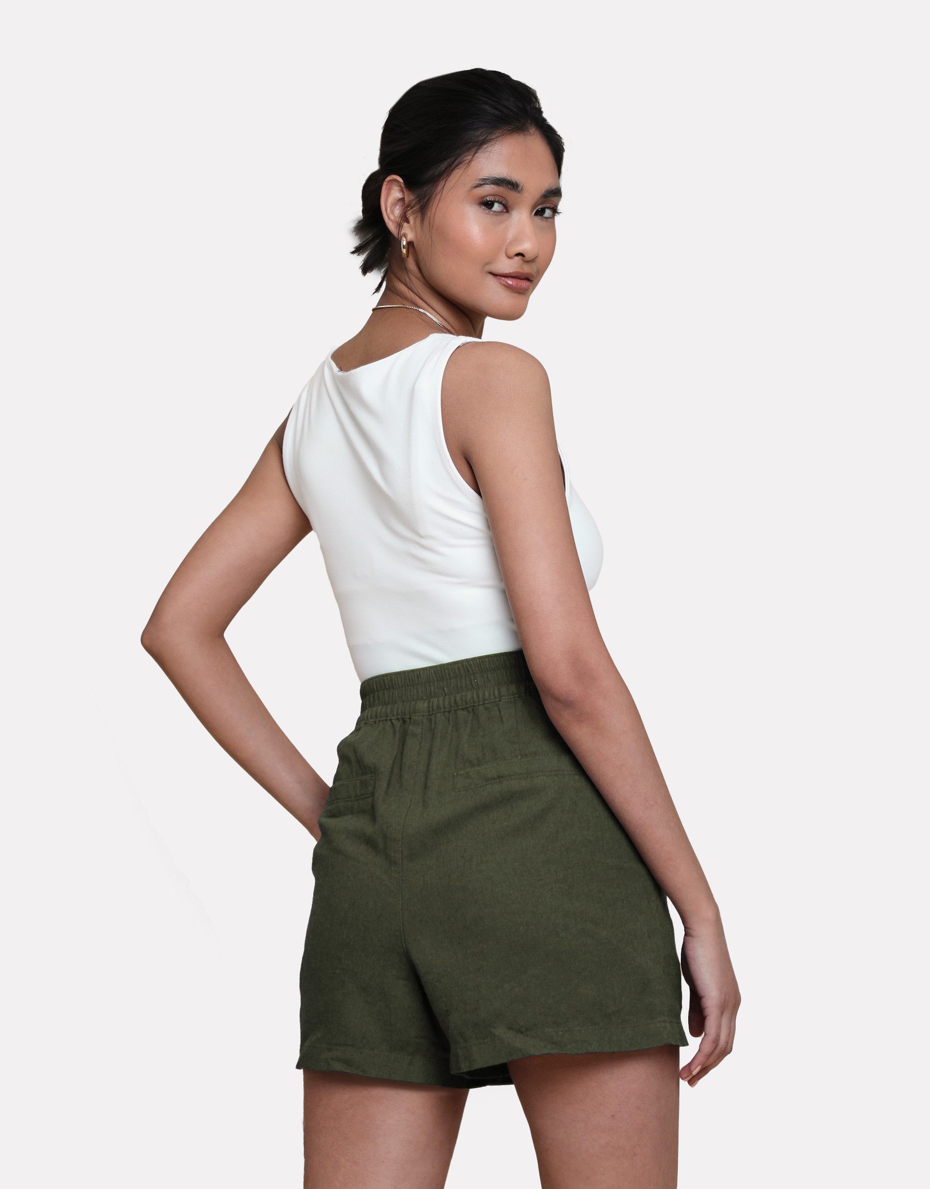 Threadbare Shorts THB Cactus Class Linen Short im schlichten Design
