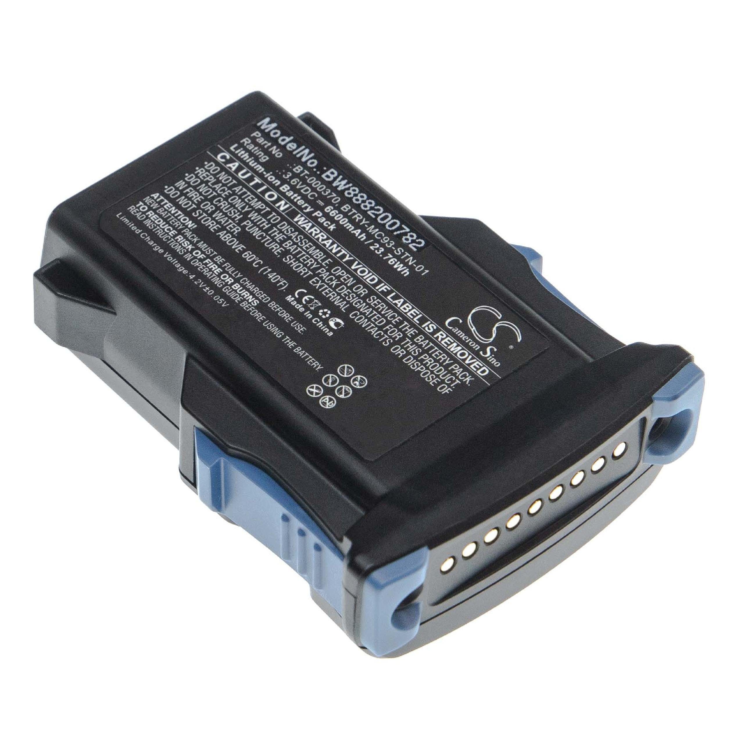 vhbw kompatibel mit Zebra MC9300, MC93 Tablet-Akku Li-Ion 6600 mAh (3,6 V)