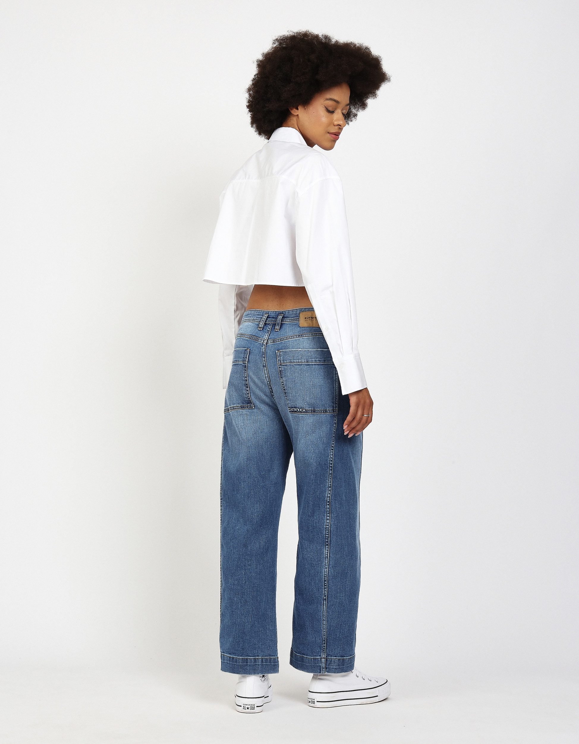 GANG Slim-fit-Jeans 94SINA, midblue basic used – Bild 5 von 5