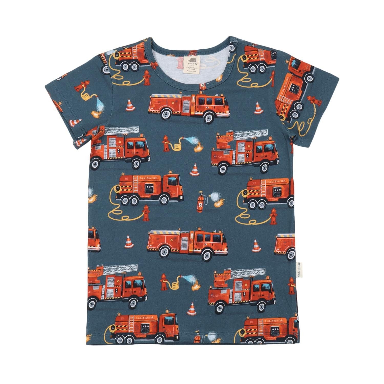 T-Shirt T-Shirt mit Feuerwehrmotiv aus Bio-Baumwolle