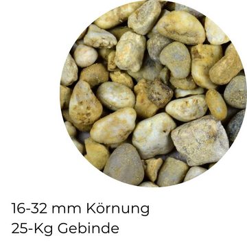 GarPet Kieselsteine Quarzkies 16-32 mm 25 Kg