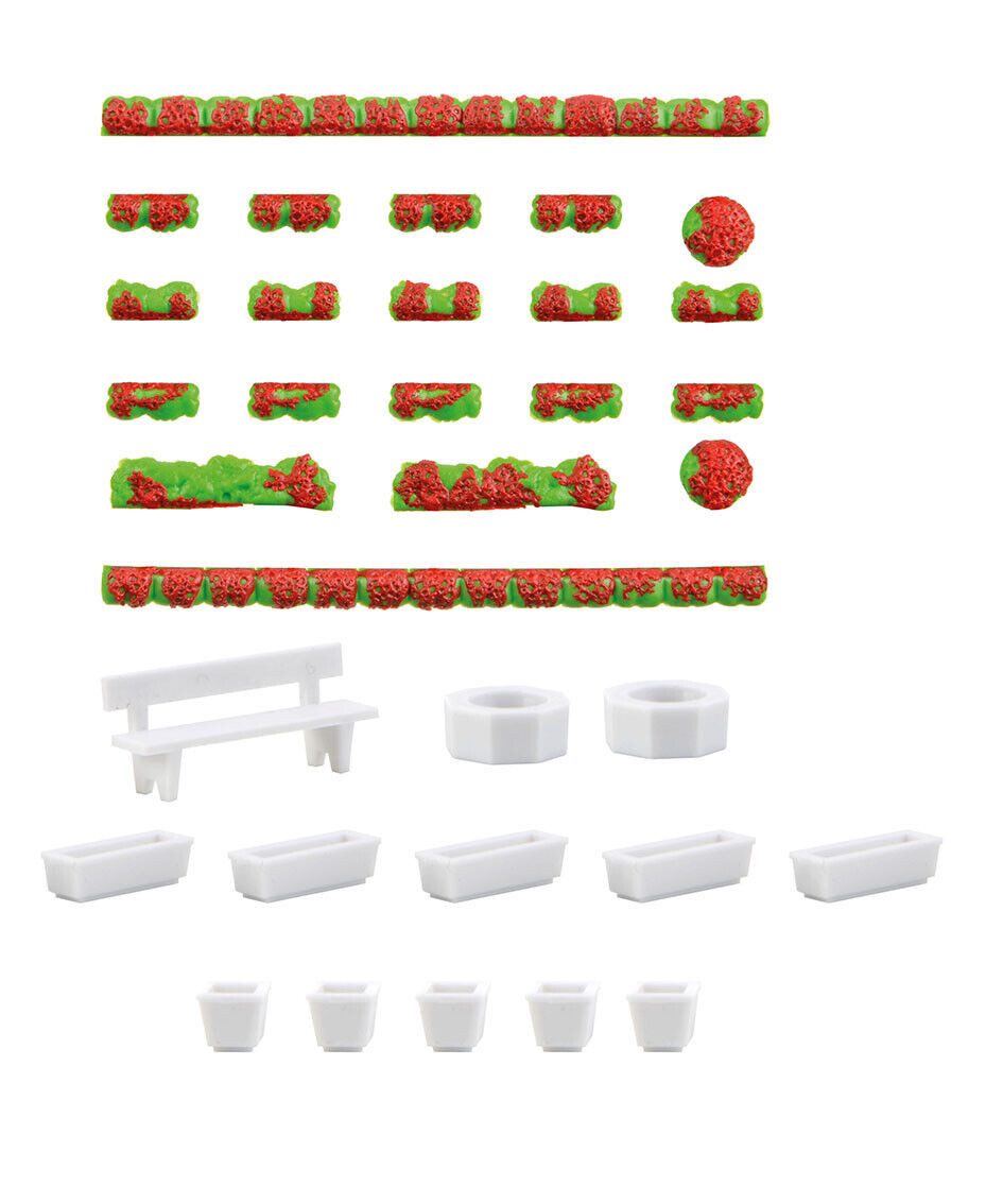 Kibri Modelleisenbahn-Baustelle Kibri 38141 H0 Deko-Set Blumenkübel und Gartenausstattung