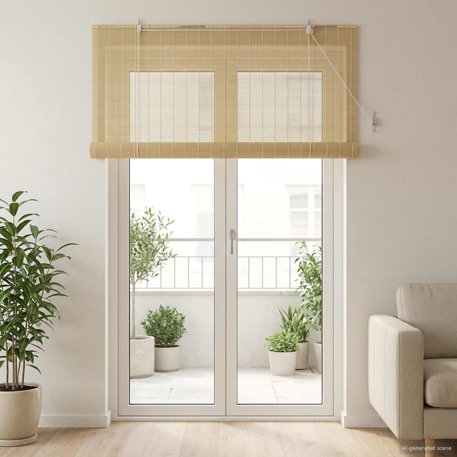 Rollo Rollo Natur 130 x 220 cm Bambus, vidaXL – Bild 2 von 5