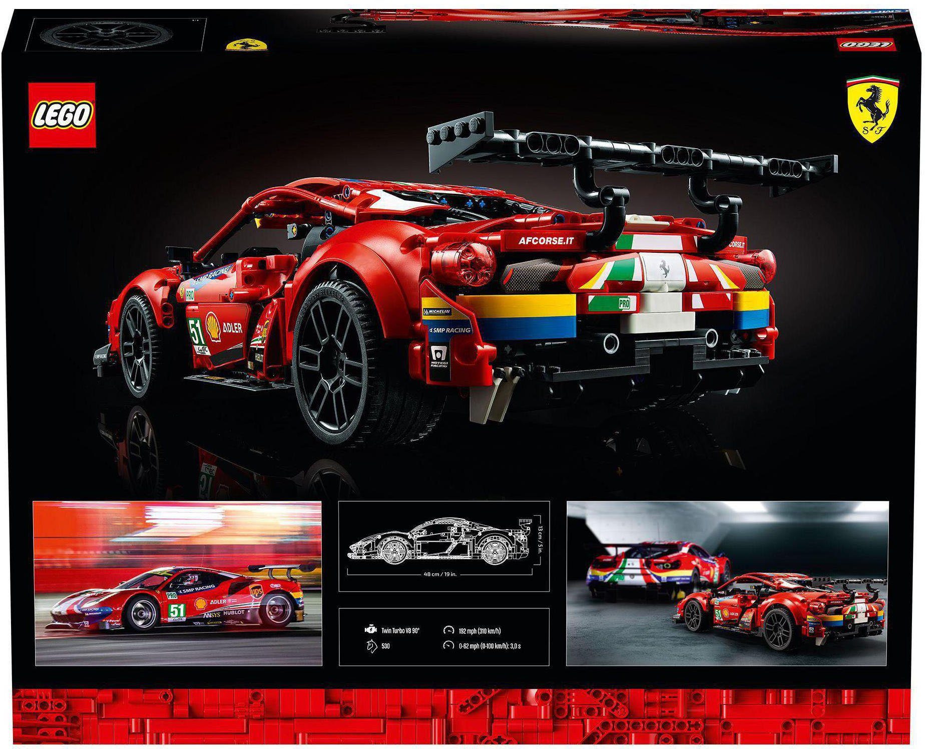 LEGO® LEGO® #51” (42125), Corse 488 Europe GTE Ferrari Made in Konstruktionsspielsteine St), (1682 “AF Technic,