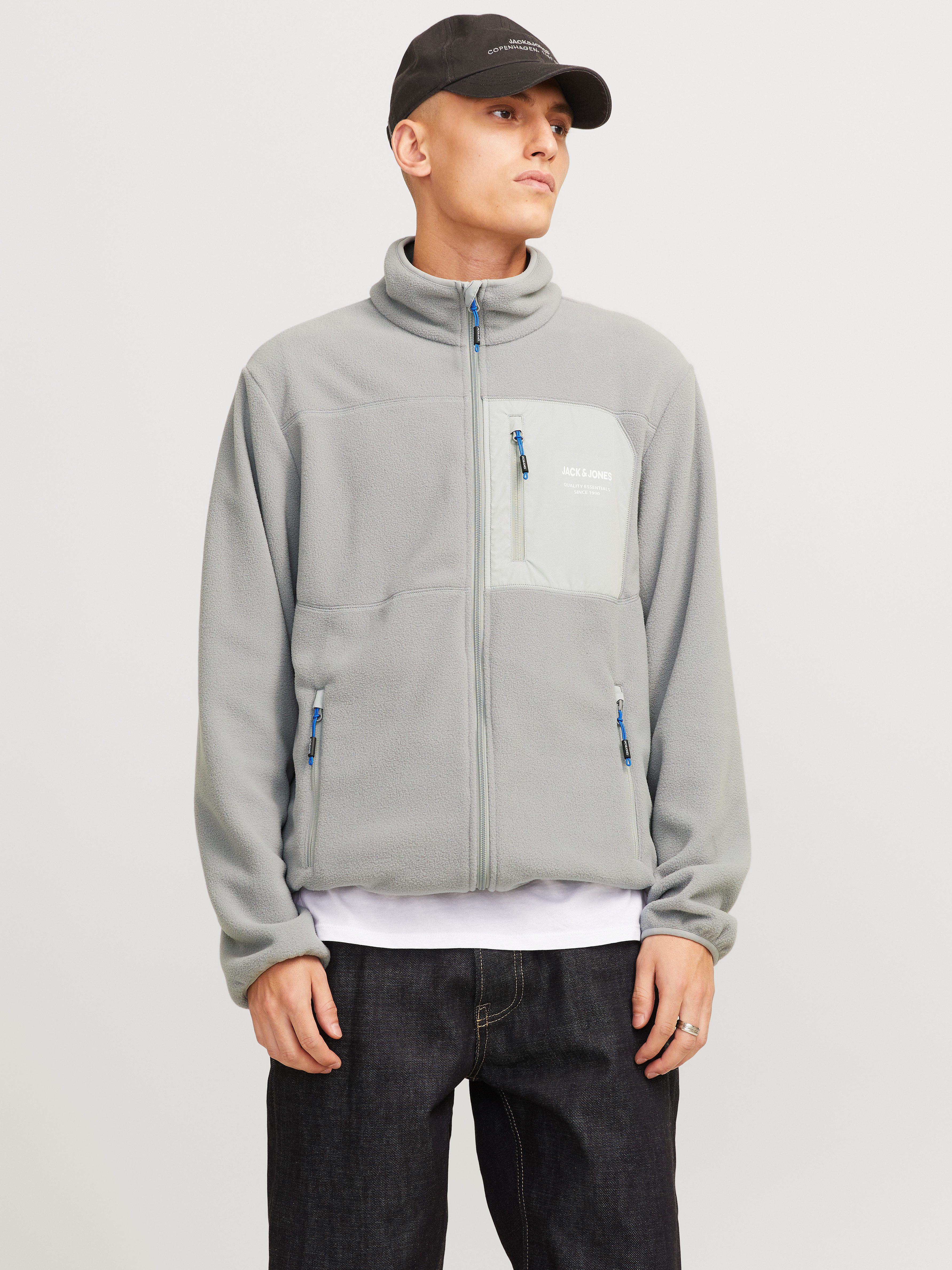 Jack & Jones Outdoorjacke JJTHEO – Fleecejacke mit Stehkragen und Logoprint günstig online kaufen