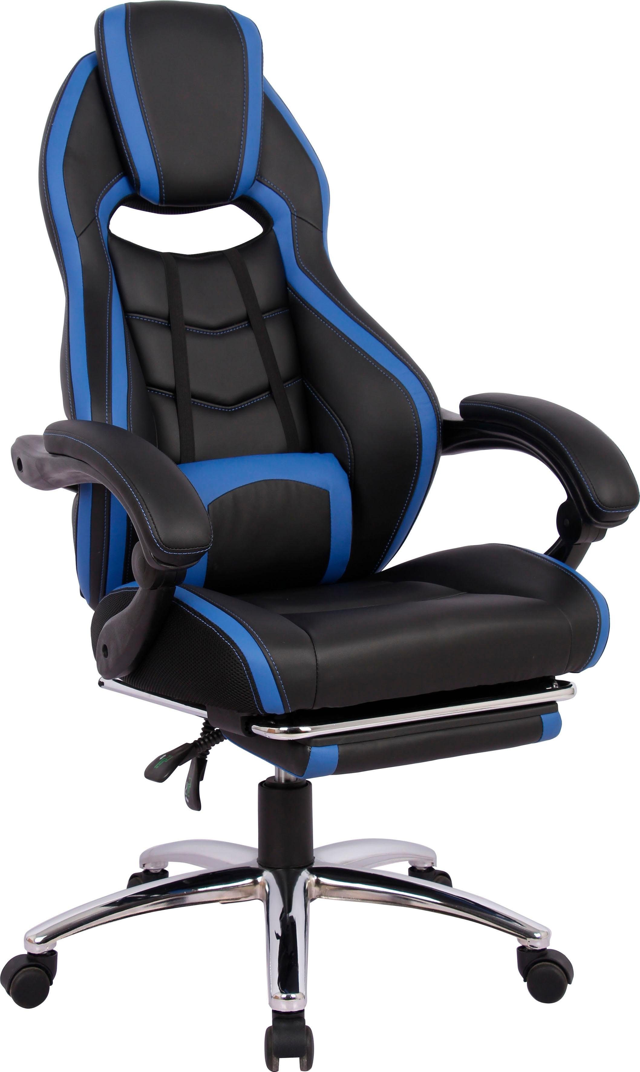 mit mit ergonomischen ausziehbarer Funktionen vielen Chefsessel komfortabel INOSIGN Sprinta Gaming-Stuhl Fußstütze, gepolstert 1,