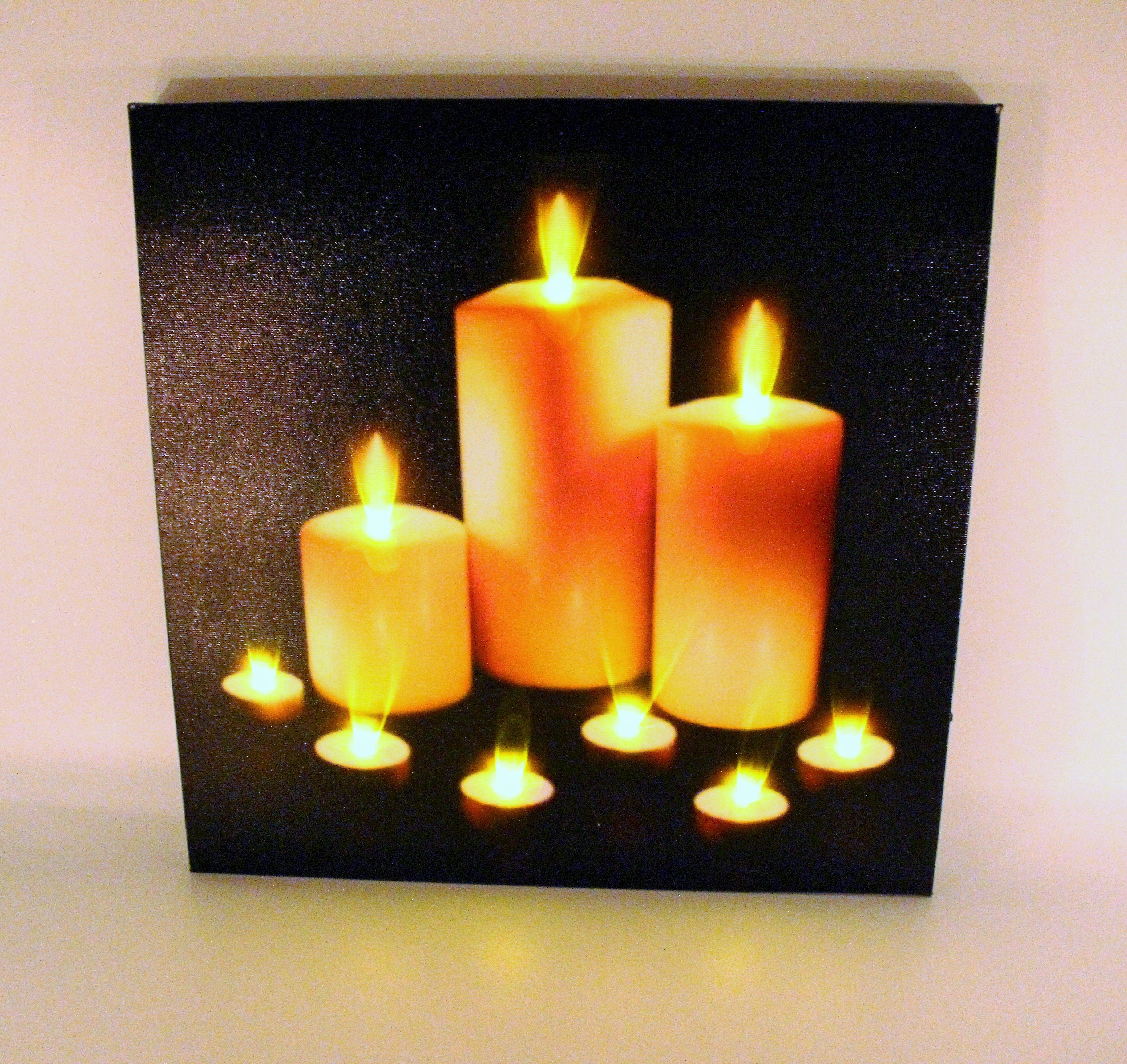 Luna24 simply great ideas... Leinwandbild LED Leinwandbild 9er Kerzen 30x30 günstig online kaufen