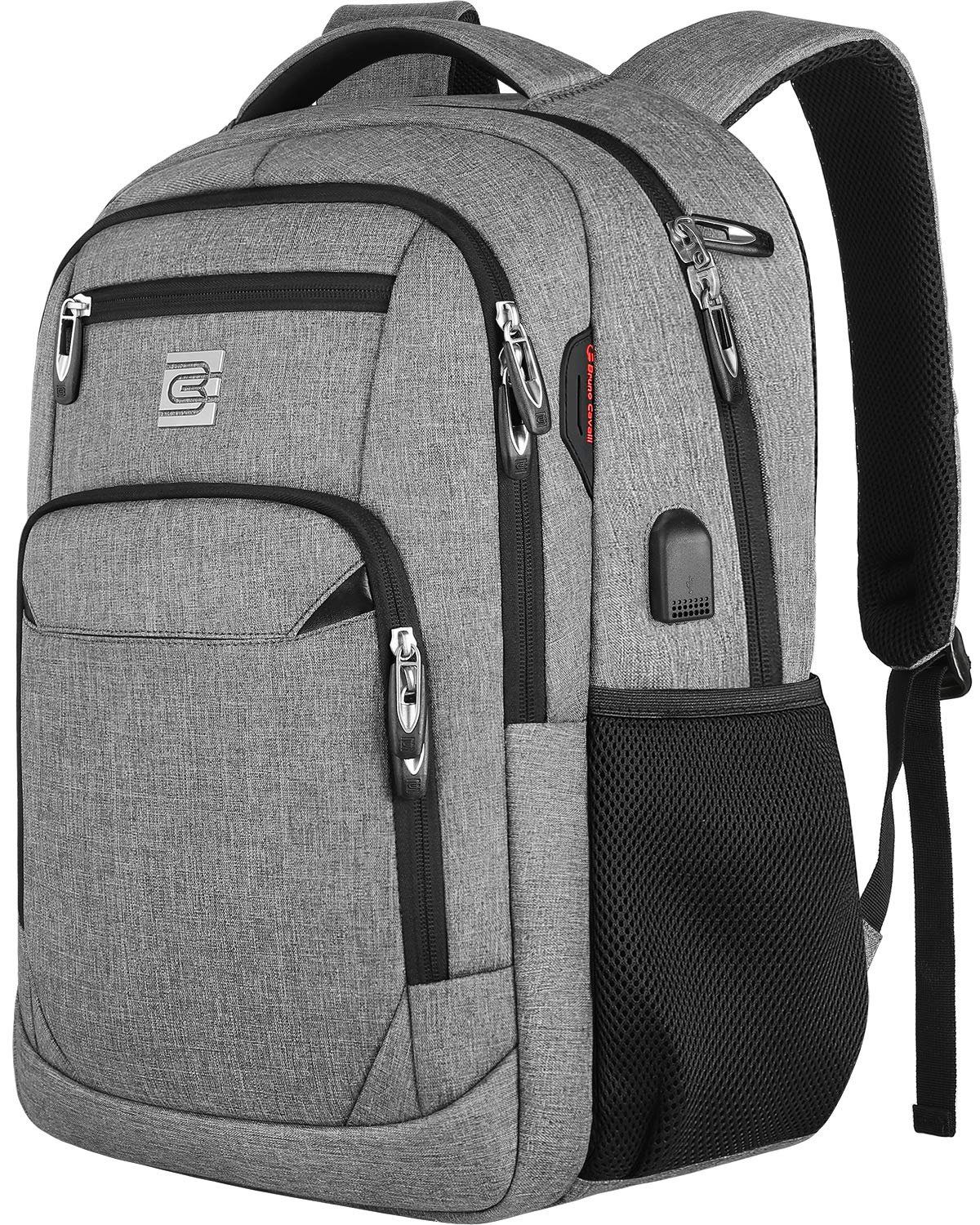 WISHDOR Laptoprucksack Laptop Rucksack Rucksäcke Schulrucksack Wasserbeständig Laptoptasche (Notebook Laptop Tasche Schule Uni Rucksack, Sportrucksack, mit USB-Anschluss, Anti-Diebstahl, Backpack mit Laptopfach), für Herren Damen Jungen Teenager Freizeit Arbeit Business Reisen