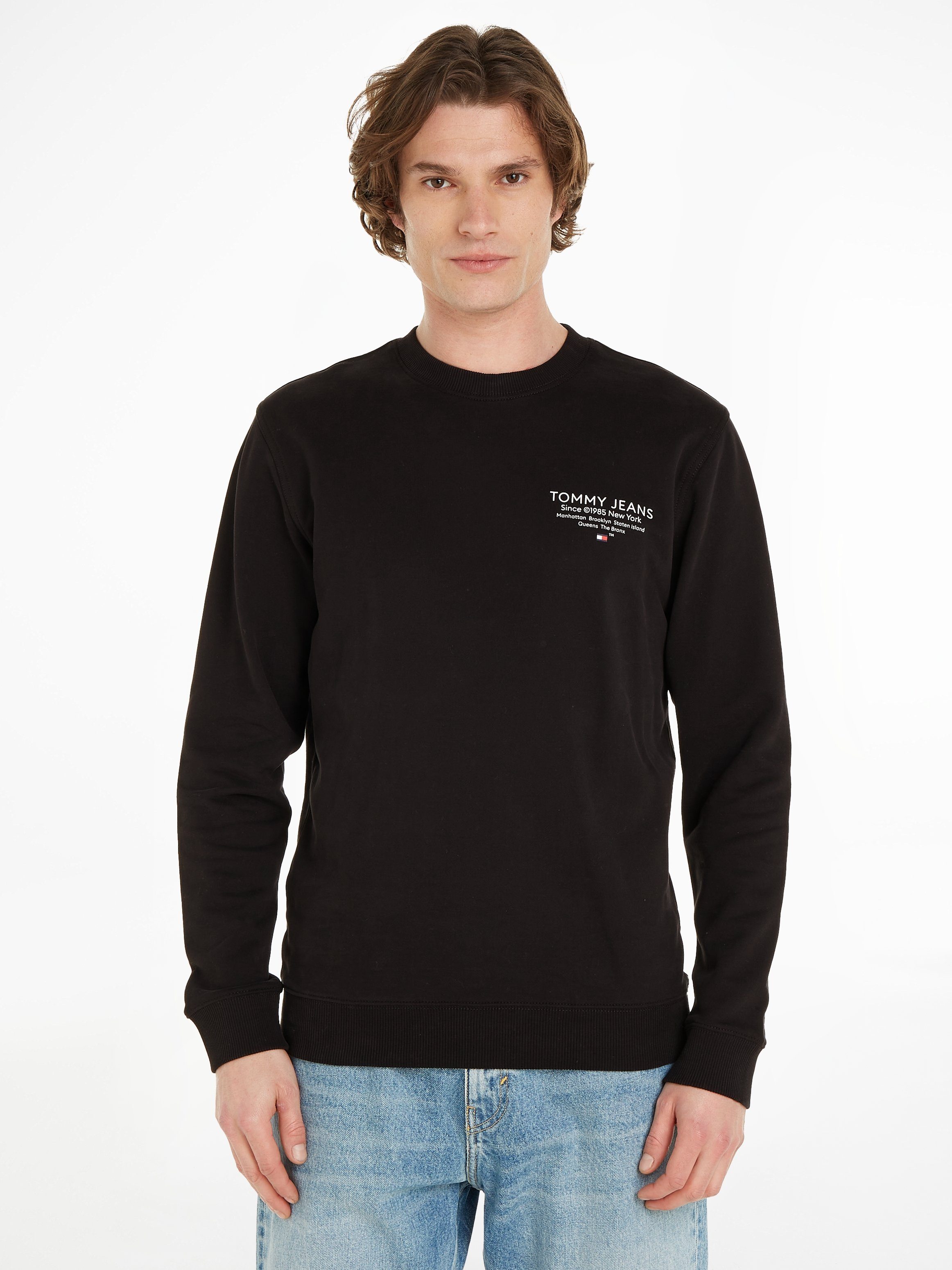 Tommy Jeans Sweatshirt TJM REG ESSENTIAL GRAPHIC CREW mit Tommy Jeans Aufdruck Black