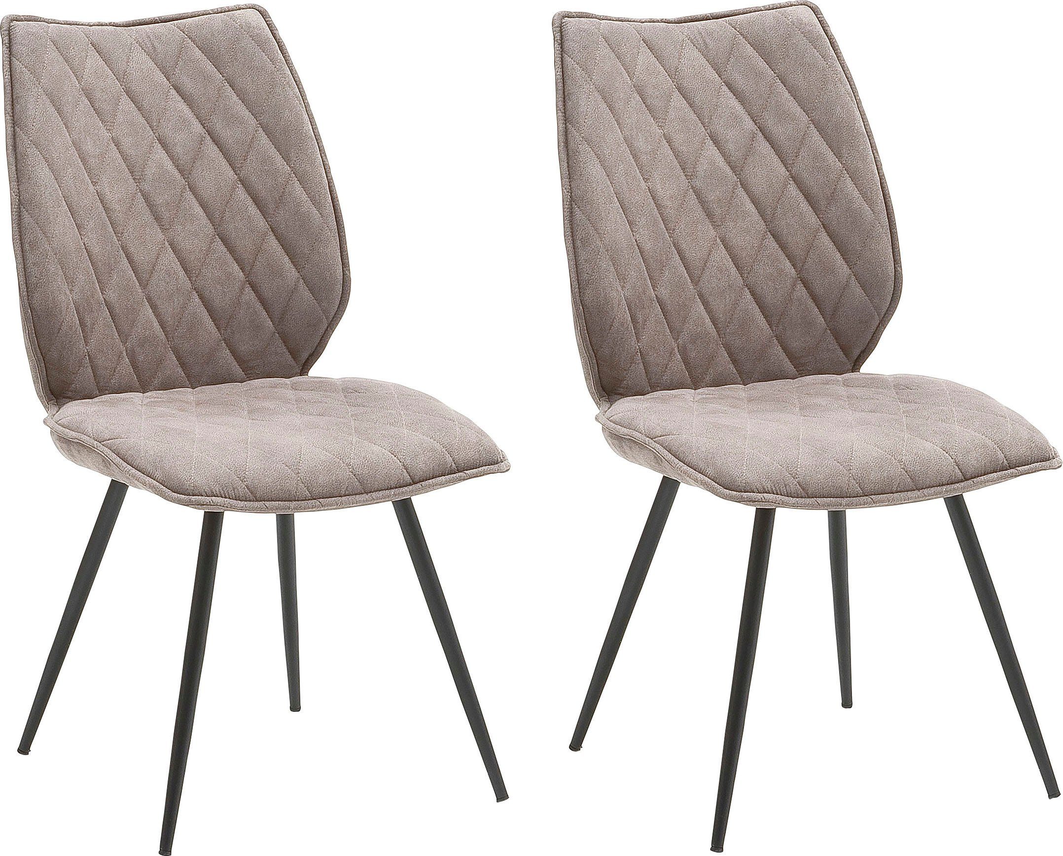 MCA furniture 4-Fußstuhl "Navarra" () 2 Stk.2-er Set mit Stoffbezug, belast günstig online kaufen