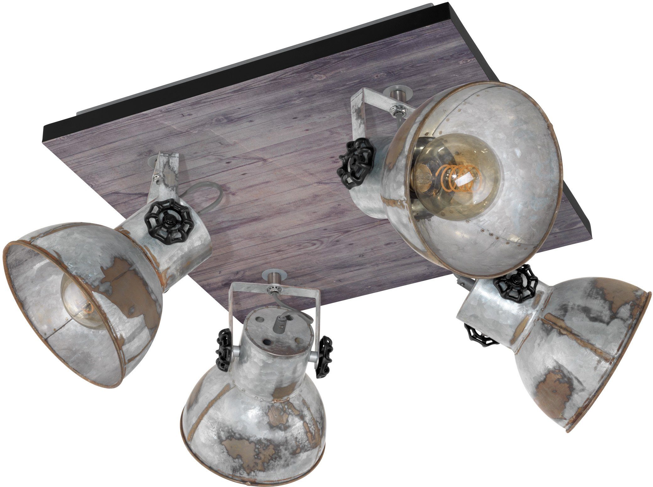 EGLO Deckenspot BARNSTAPLE, ohne Leuchtmittel, Deckenlampe, Breite/Tiefe:  ca. 45/45 cm | Deckenstrahler