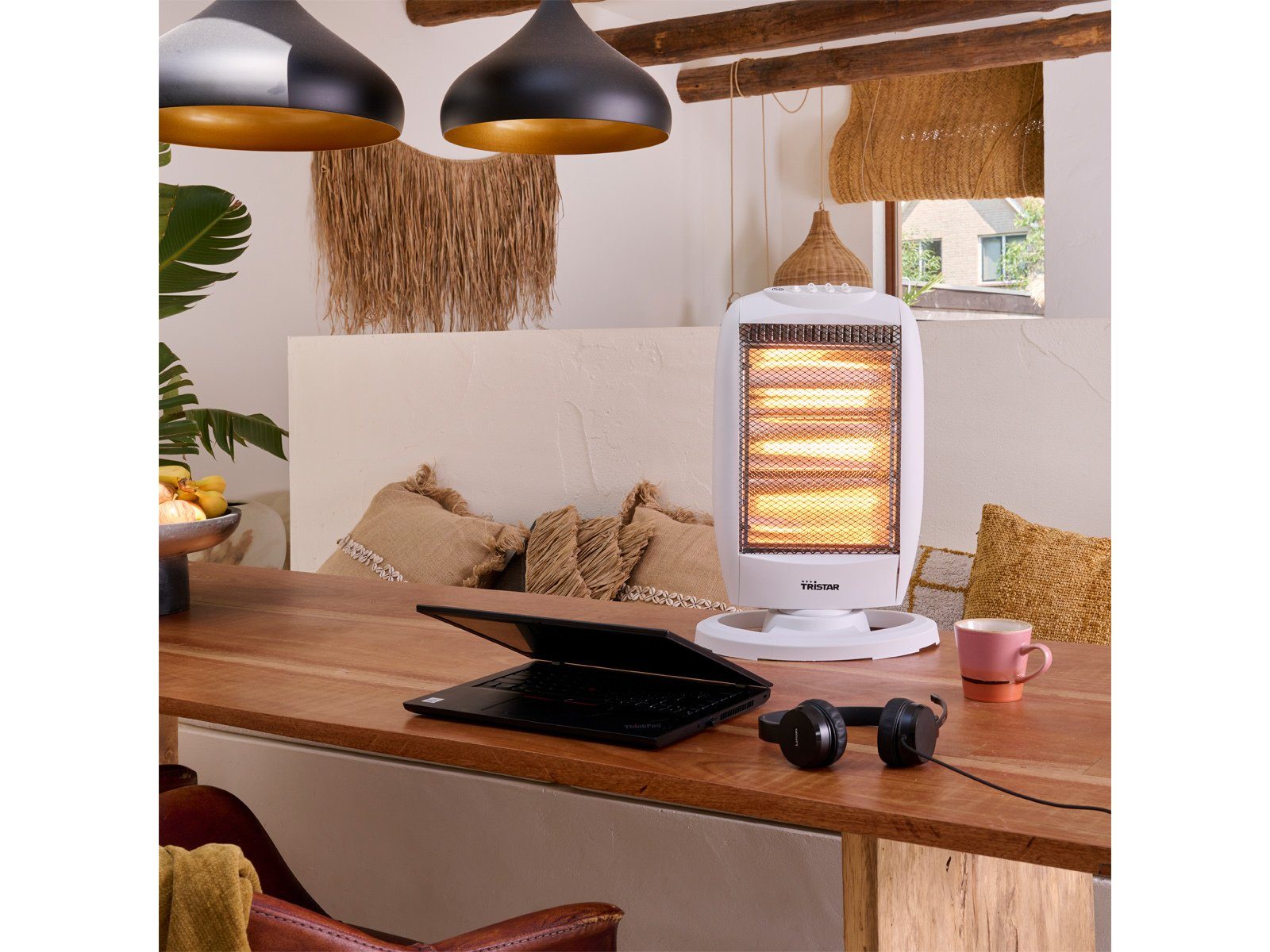 Tristar Heizlüfter, 1200 W, 2er SET Halogen Elektroheizer Warmluftheizung für kleine Räume