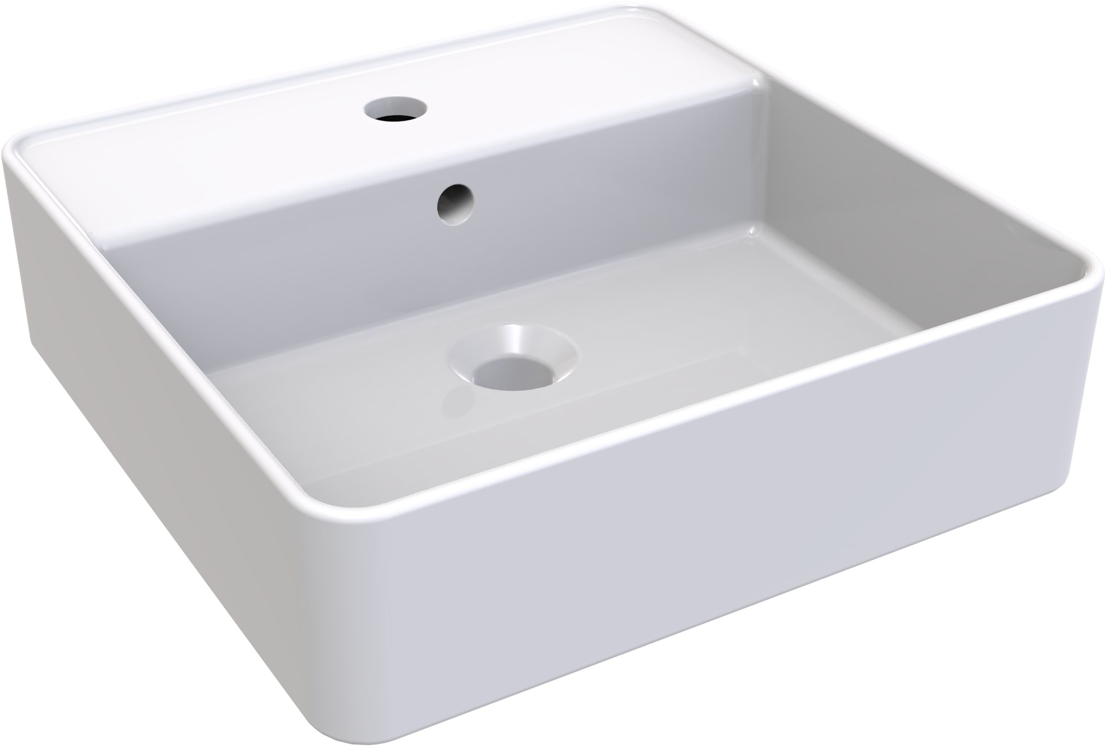 welltime Aufsatzwaschbecken QUADRINO, NANO Glasur