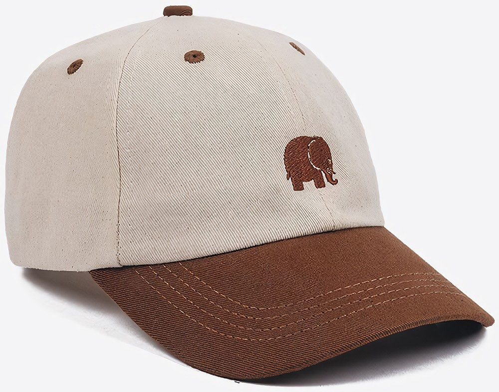 Trendsplant Snapback Cap Logo Dad Cap Camel Ecru