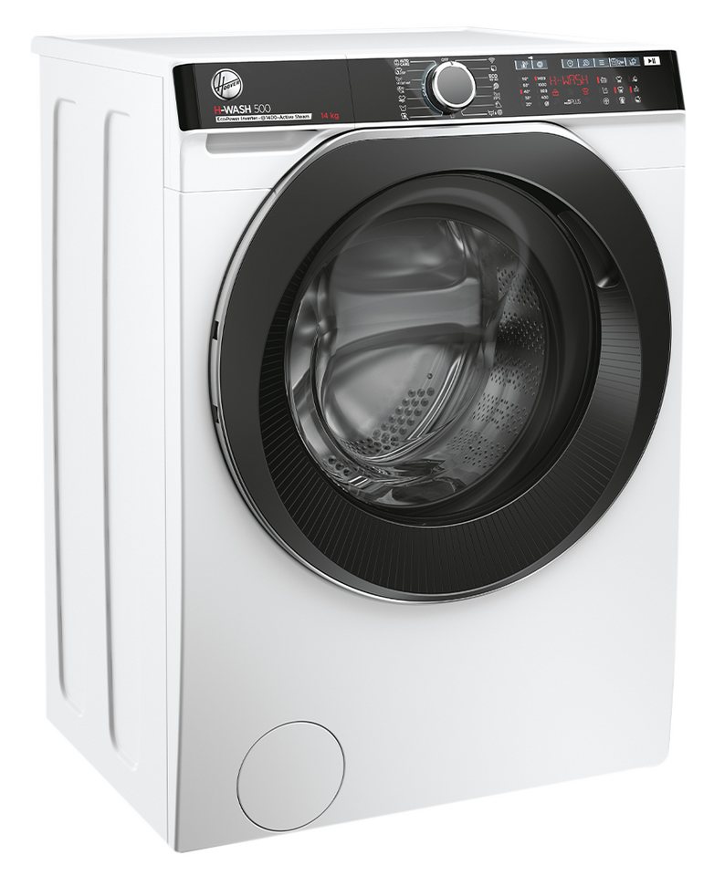 Hoover Waschmaschine H-WASH500 HWP 414AMBC/1-S, 14 kg, 1400 U/min, ActiveSteam, Wi-Fi + Bluetooth, All in One Programm