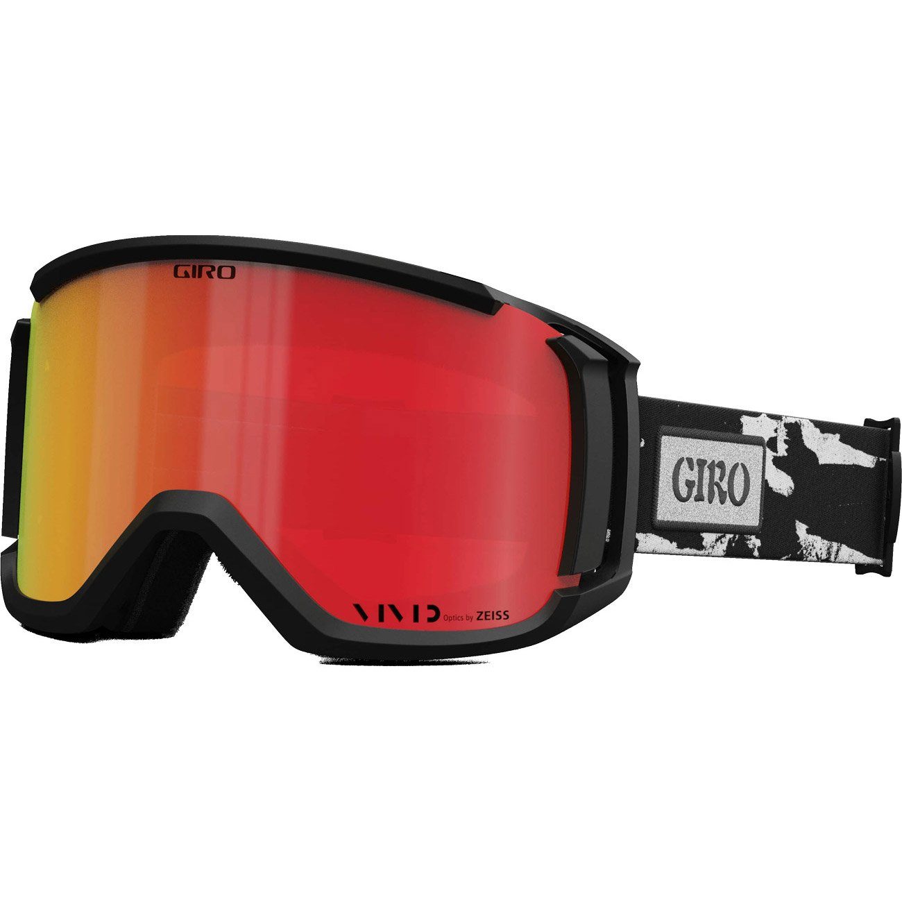 Giro Snowboardbrille, Revolt black & white stained // vivid embe