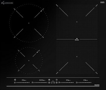 Klugmann Flex-Induktions-Herd-Set KO613TCX+KI6000BS, mit 1-fach-Teleskopauszug, 73 l, 1-fach-Teleskopauszug, TFT-Display, Multi-Slider Flex-Zone