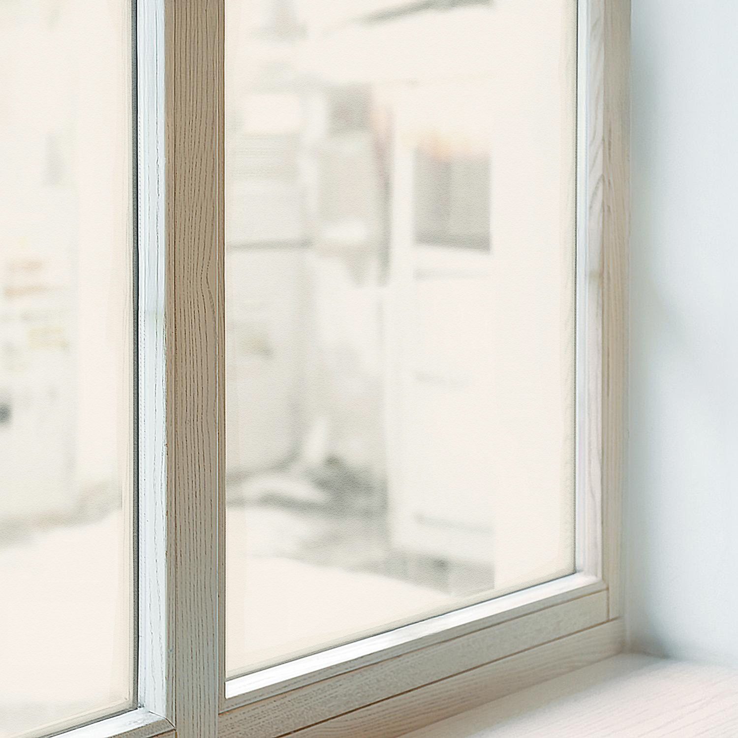 Tulup Fensterbild Fensterfolie Blickdicht Aber Lichtdurchlässig, Milchglasfolie, Beige, Einfarbiger Farbton, Minimalistische Eleganz - Beige