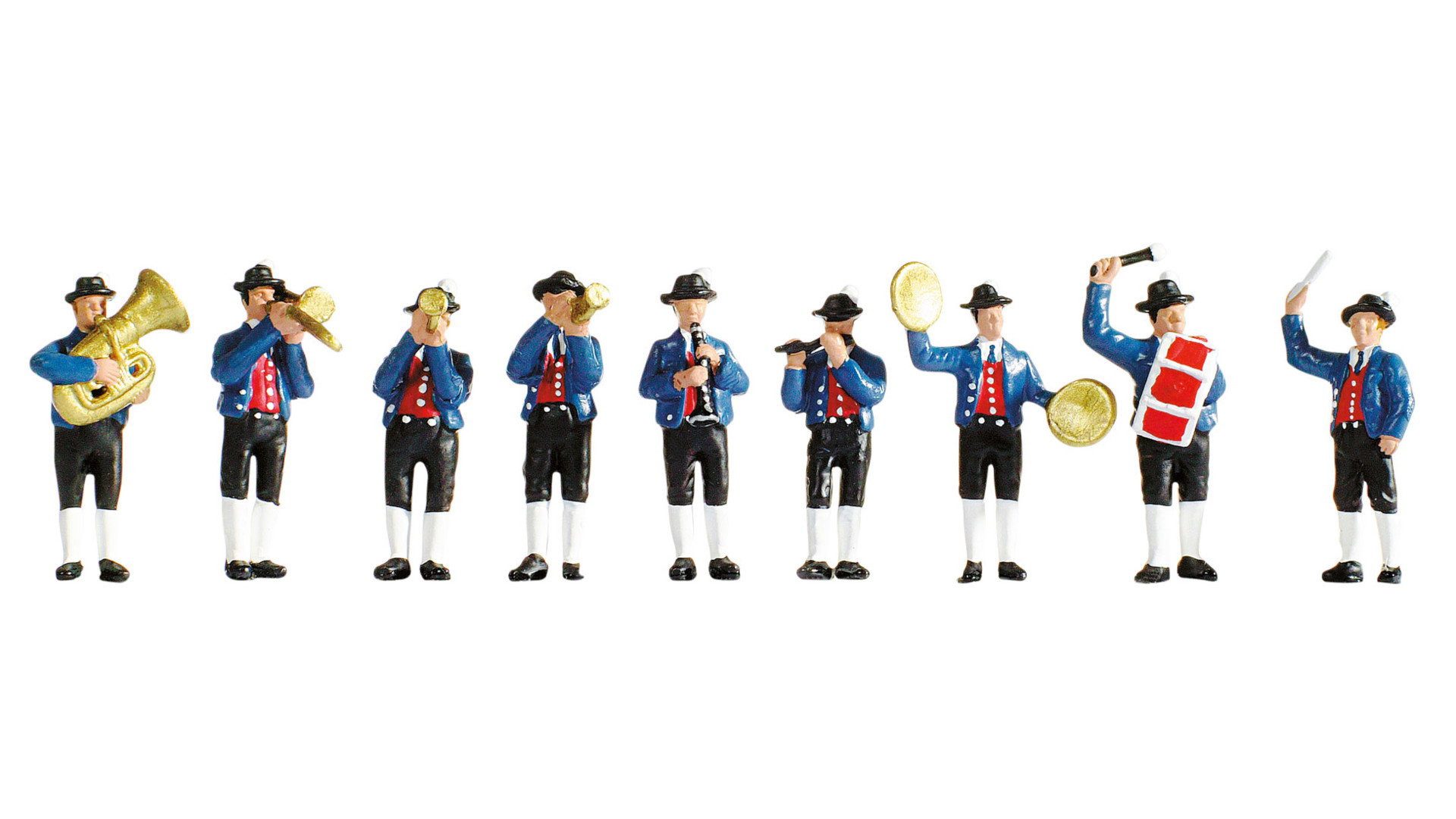 NOCH Dekofigur NOCH Musikkapelle, Set mit 9 handkolorierten Figur