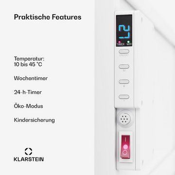 Klarstein Heizkörper Wonderwall Air Smart, elektrischer Infrarot Heizung mit Thermostat Wärmestrahlung