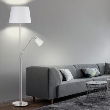 etc-shop Deckenfluter, Leuchtmittel nicht inklusive, Stehleuchte Stehlampe Wohnzimmerleuchte schwenkbarer Lesearm L 175 cm