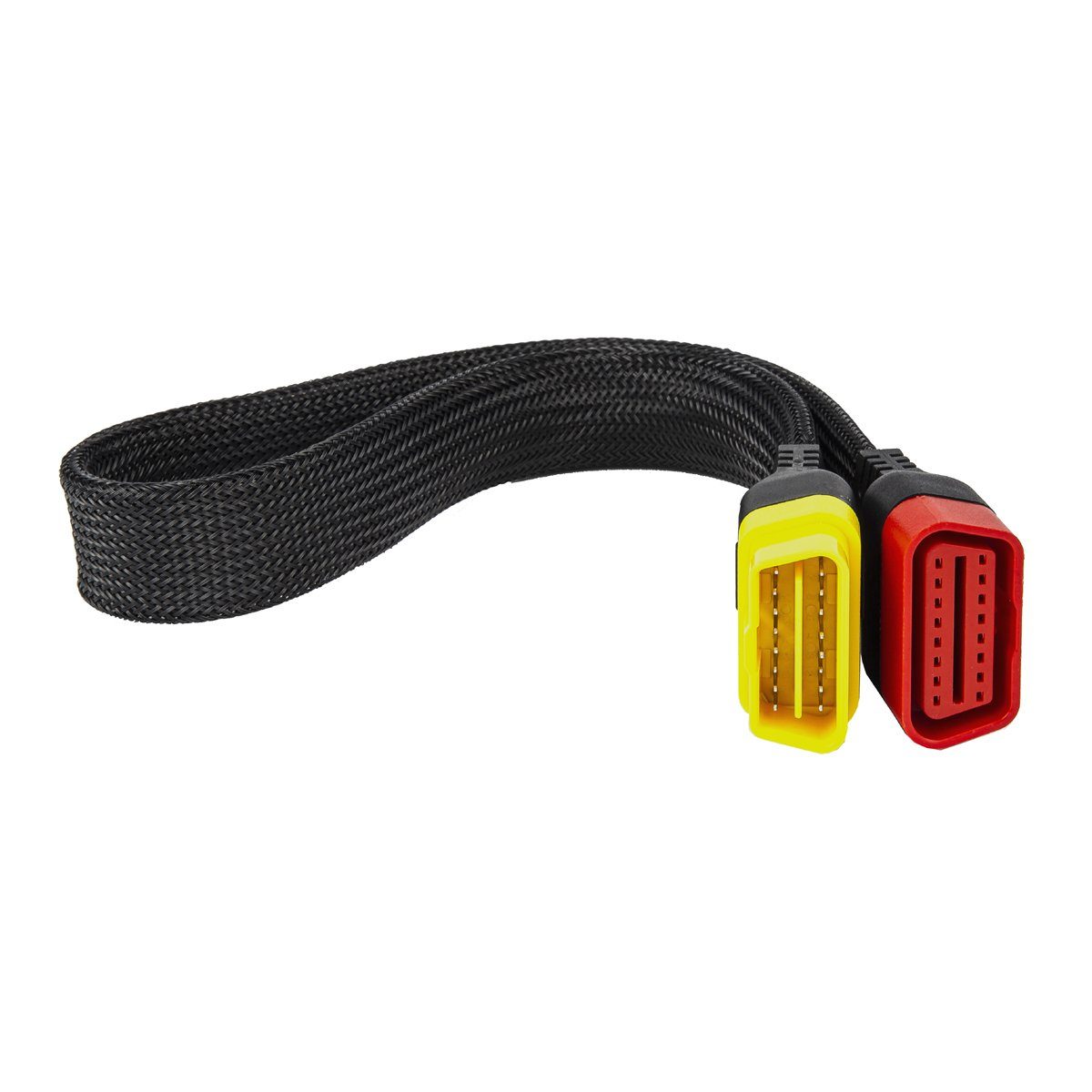 Bolwins Q64C OBDII OBD2 Verlängerung Kabel Adapter 16pin Diagnose Schwanenhals Elektro-Kabel, OBD2 16-Pin Stecker, OBD2 16-Pin Buchse (36 cm), Flexibler Schwanenhals, reduziert Verschleiß am OBD-Port