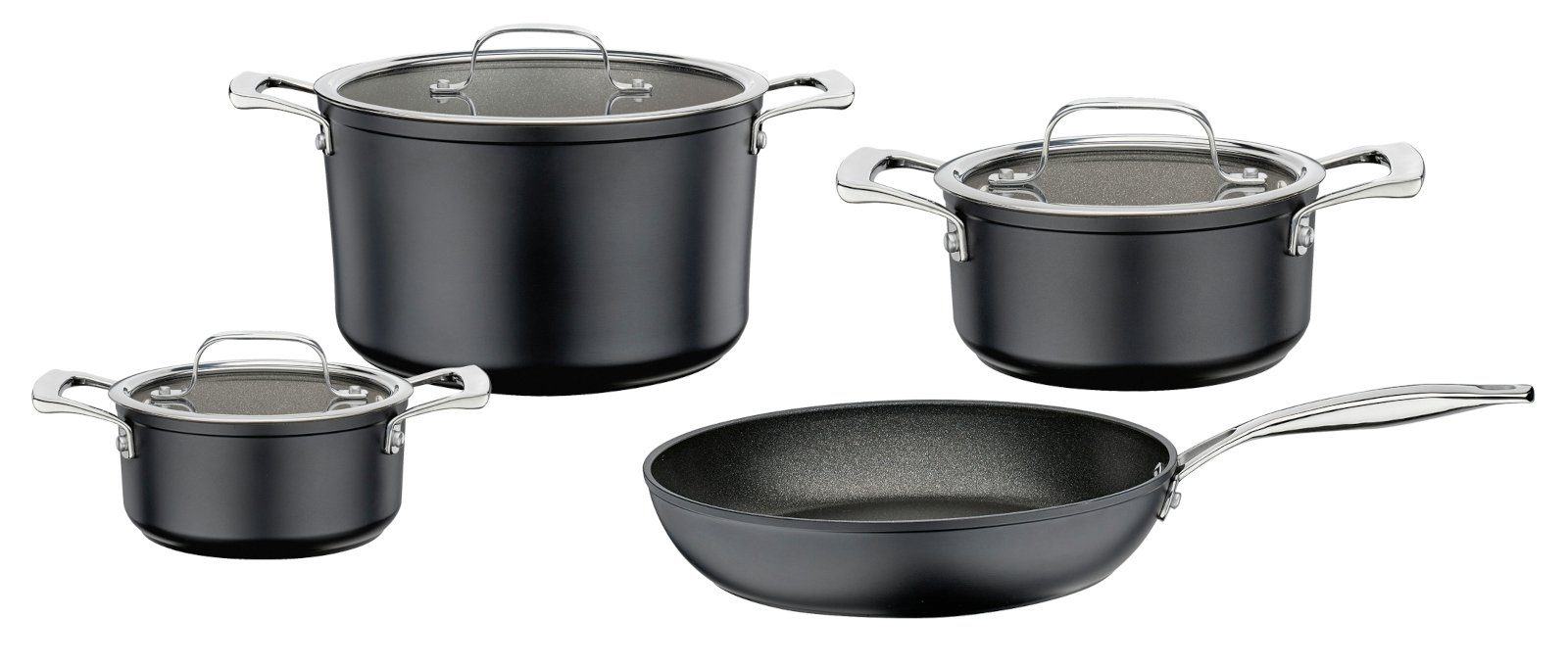 Spring Topf-Set MERIDIAN INTENSE PRO Topfset 4teilig, 100% recyceltes Aluminium