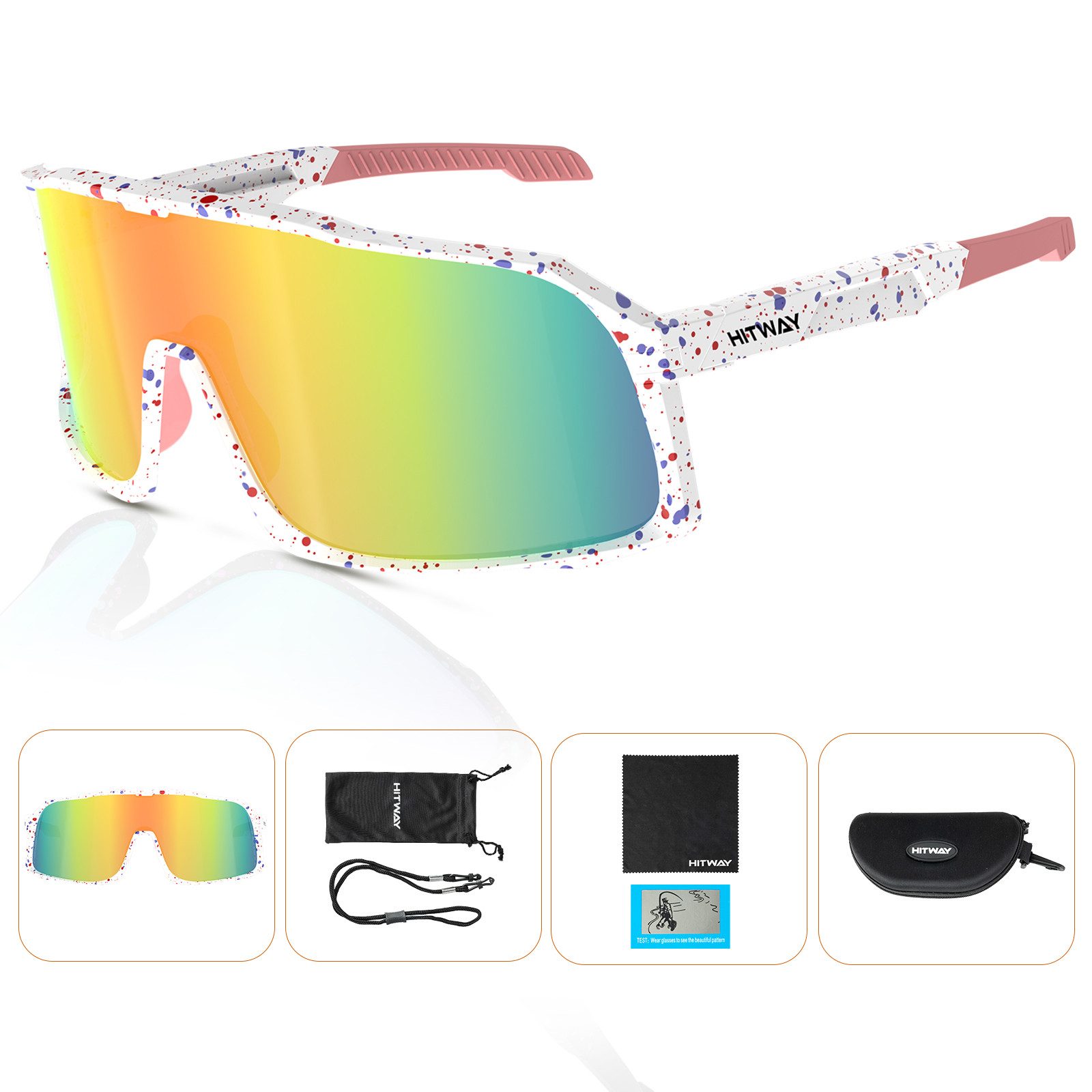 HITWAY Fahrradbrille UV400-Schutz Polarisierte Sonnenbrille Outdoor günstig online kaufen