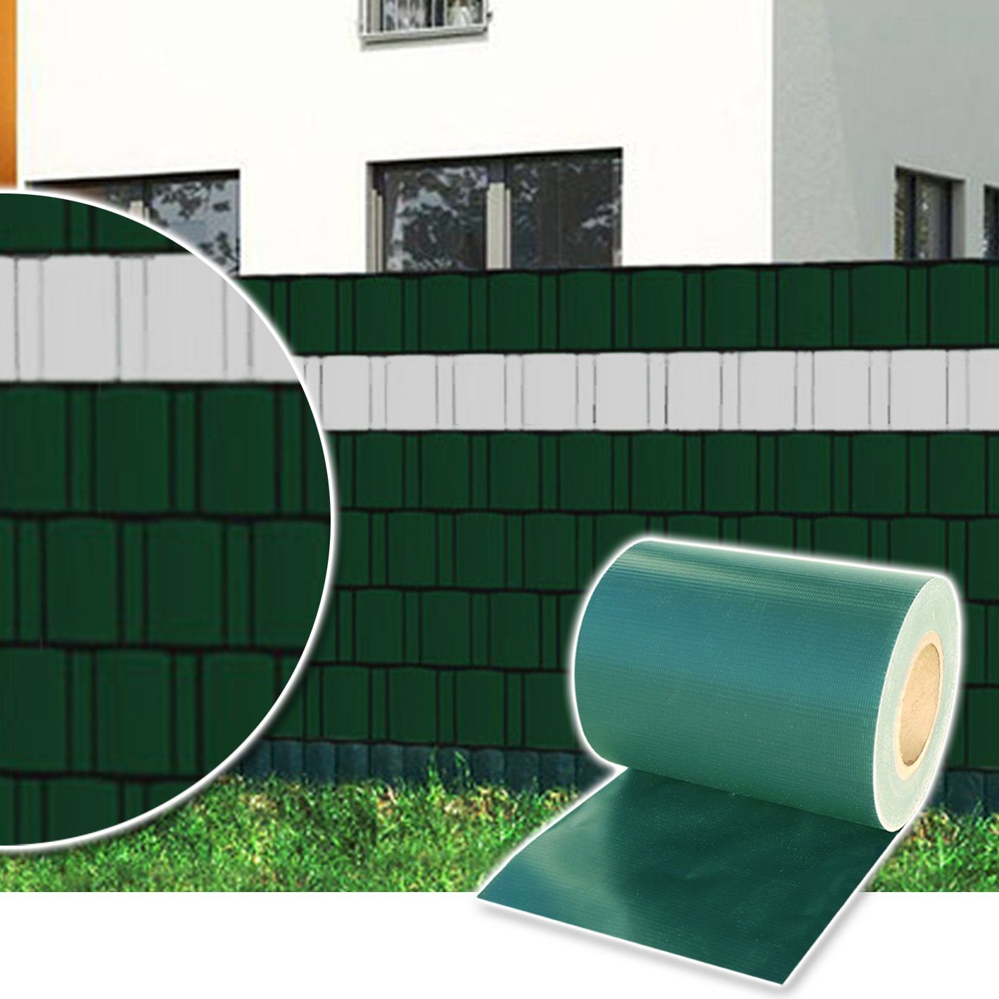 Plantiflex Sichtschutzrolle 35 M – Blickdichte PVC-Folie Für Doppelstabmattenzaun