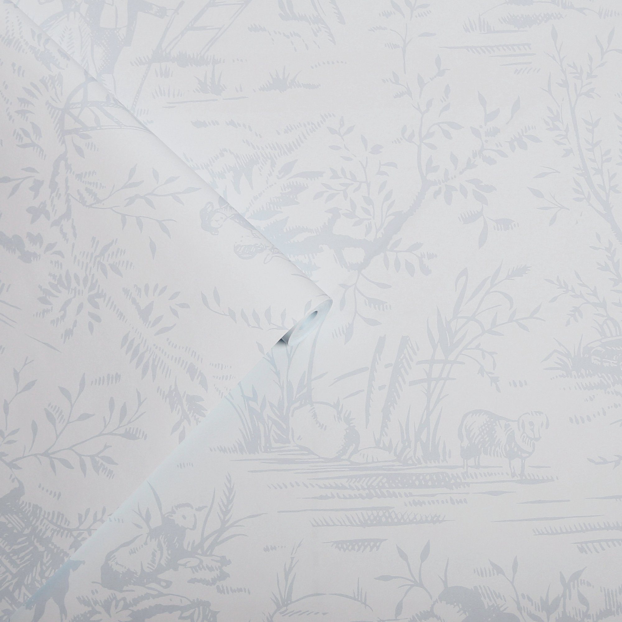 LAURA ASHLEY Vliestapete Toile de Jouy, texturiert, floral, (1 St), 10mx52cm