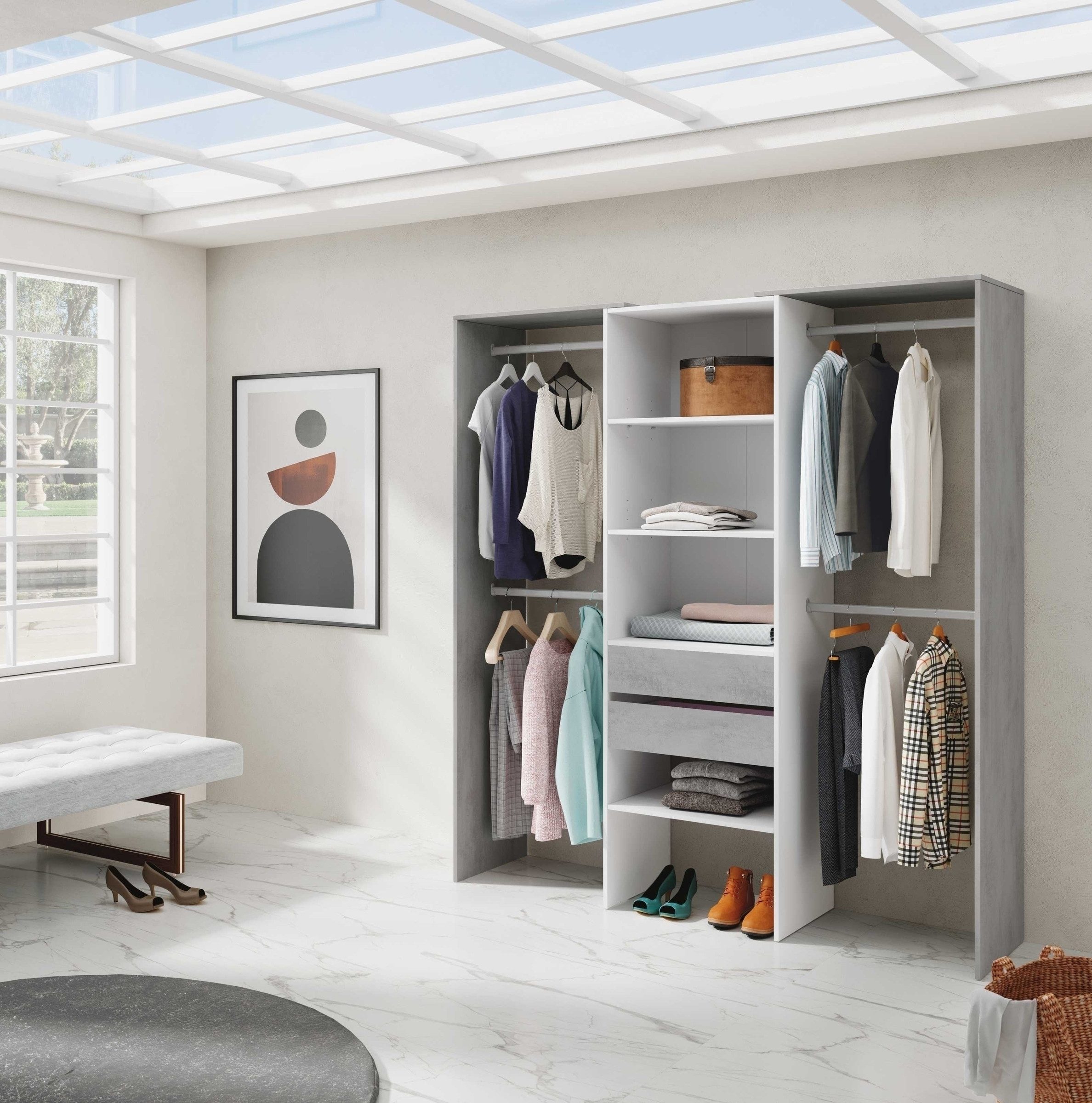 FORES HABITAT Kleiderschrank in Artik-Weiß / günstig online kaufen