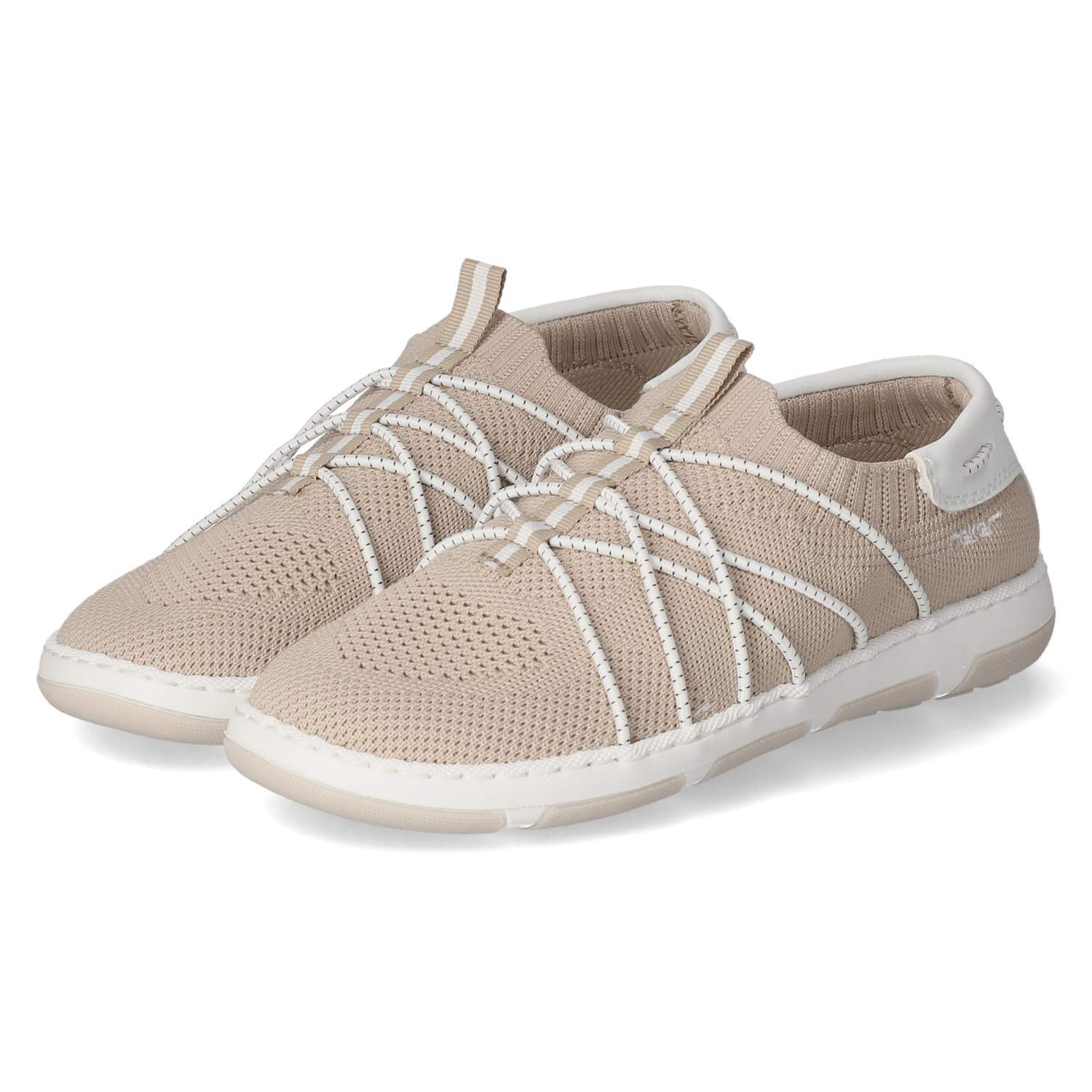 Rieker Rieker 42450-62 Damen Textil & Synthetik beige Slipper günstig online kaufen