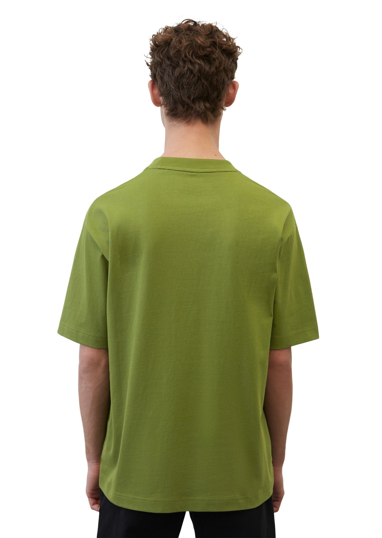 Marc O'Polo hochwertiger T-Shirt dunkelgrün Bio-Baumwolle aus
