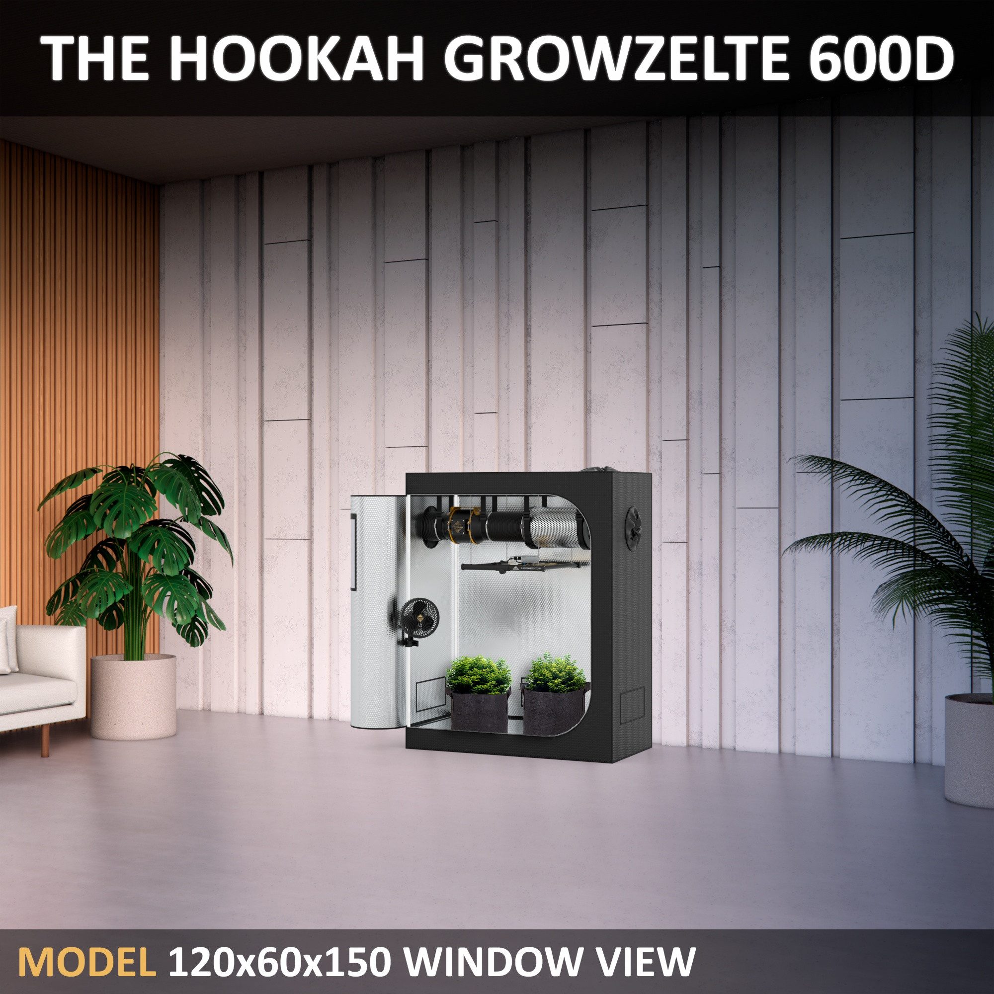 THE HOOKAH Gewächshaus Mit Sichtfenster...