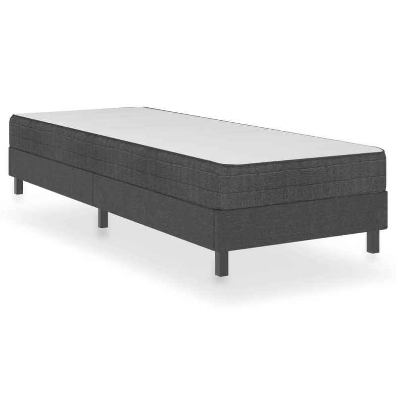 vidaXL Bett Boxspring-Bettgestell Grau Stoff 100x200 cm