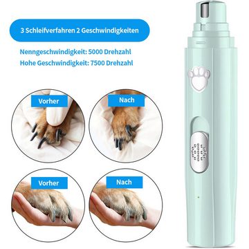 DOPWii Nagelschere Krallenschleifer für Haustiere, elektrischer LED-Nagelschneider, 2 Geschwindigkeiten, langlebig und verschleißfest