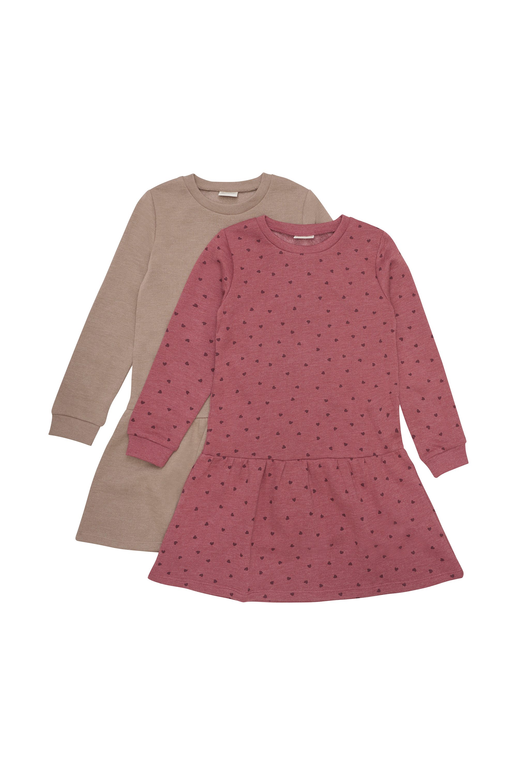 Minymo Jerseykleid MISweat (2-tlg) (2er Pack) 2er Pack Modisches Kleid