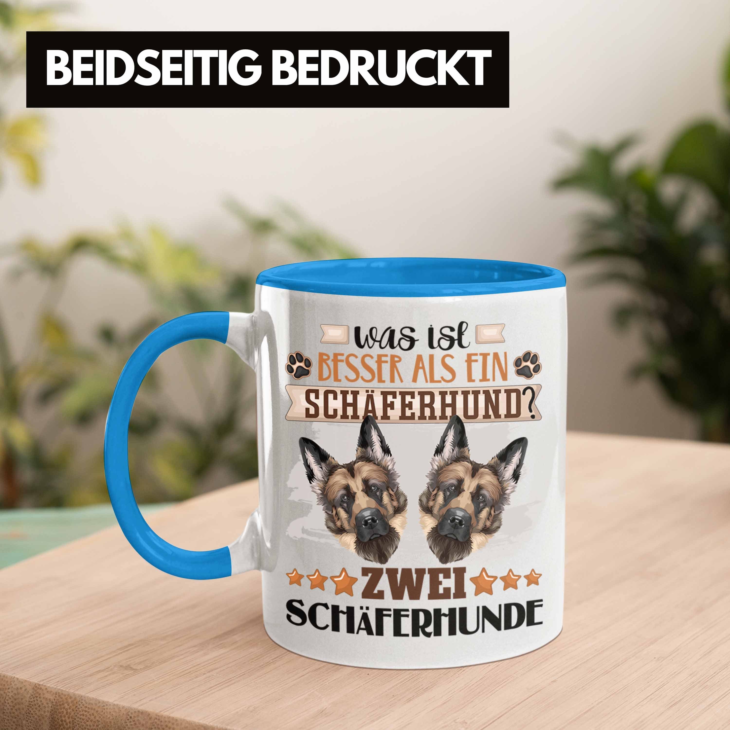 Tasse Geschenkidee I Was Besitzer Lustiger Blau Trendation Spruch Geschenk Schäferhund Tasse