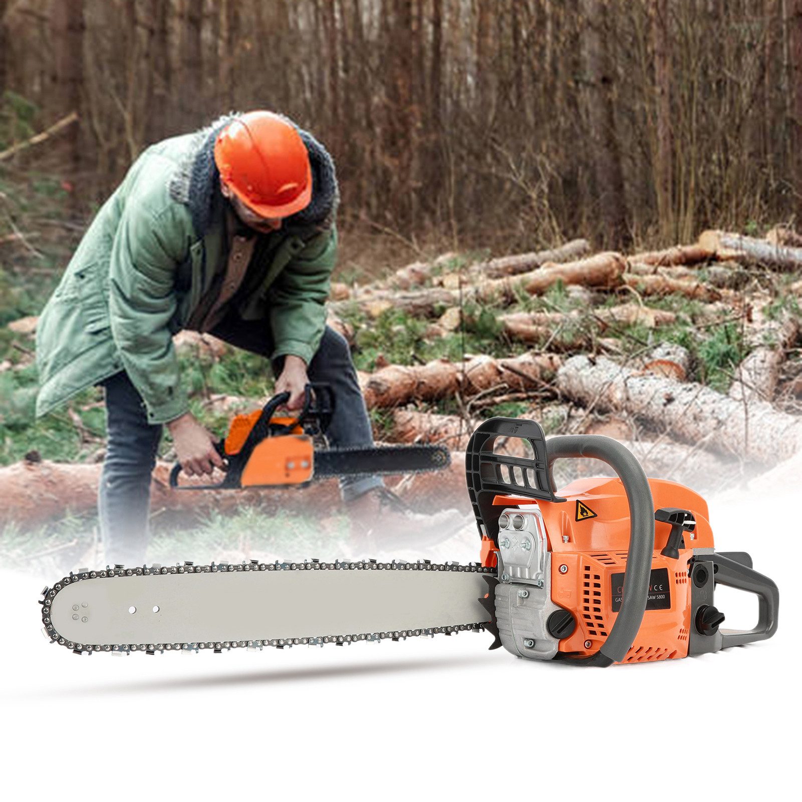 Rutaqian Benzin-Kettensäge 55cc Benzin-Kettensäge,ergonomischer Griff, dopp günstig online kaufen