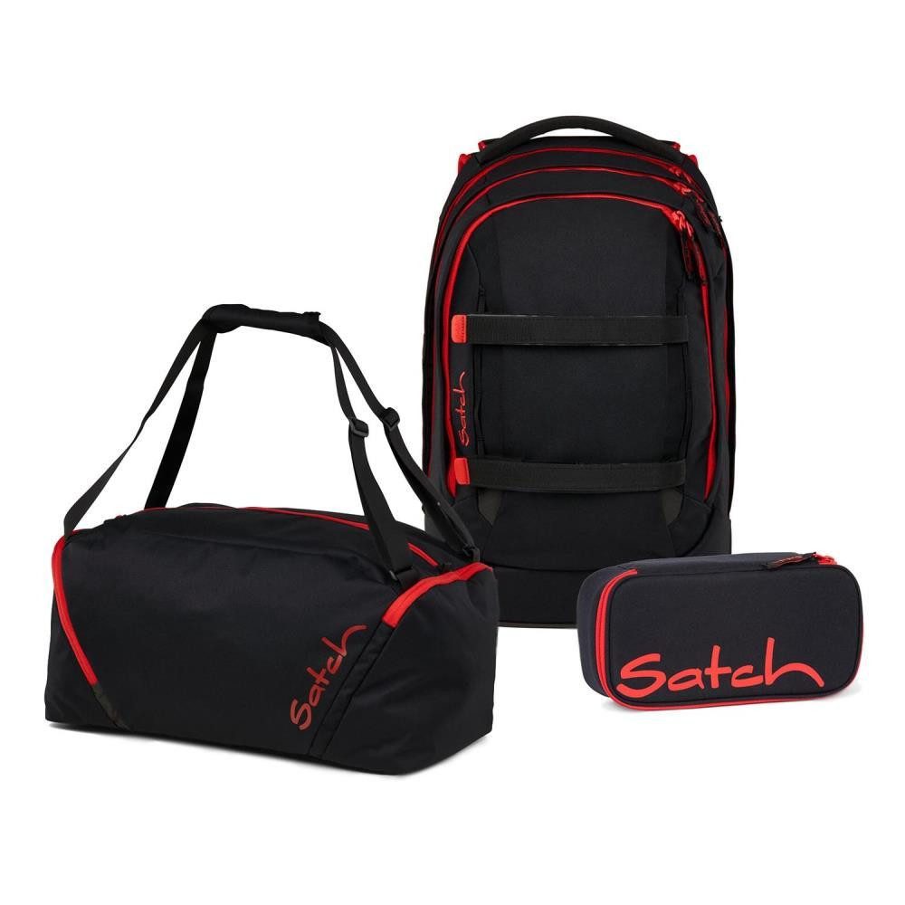 Satch Schulrucksack Pack (3tlg, inkl. Schlamperbox und Sporttasche)