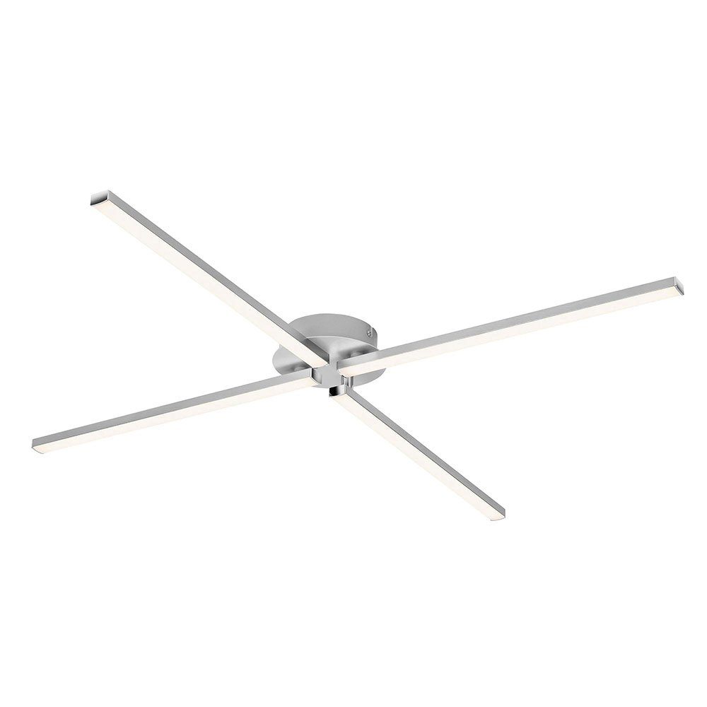 Briloner Leuchten LED Deckenleuchte, LED-Leuchtmittel fest verbaut, Warmweiß, LED Deckenleuchte Wohnzimmerlampe Metall 4 Flammif schwenkbar L 78 cm