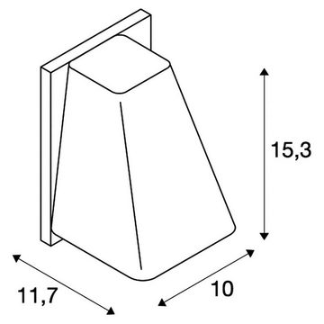 SLV Deckenleuchte Wandleuchte WallyX, GU10, anthrazit, keine Angabe, Leuchtmittel enthalten: Nein, warmweiss, Aussenlampe, Aussenwandleuchte, Outdoor-Leuchte